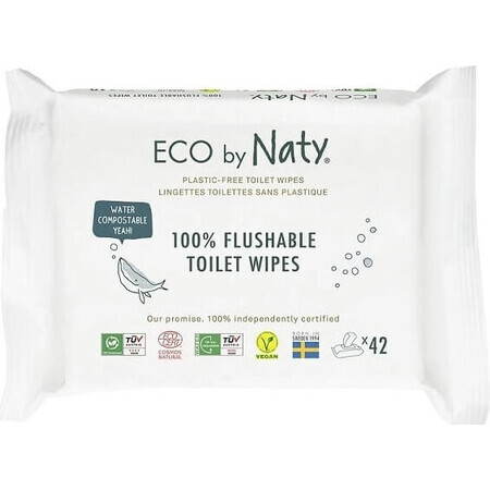 Eco by Naty Feuchttücher mit parfümfreier Toilettenpapierfunktion 1×42 Stück, Feuchttücher