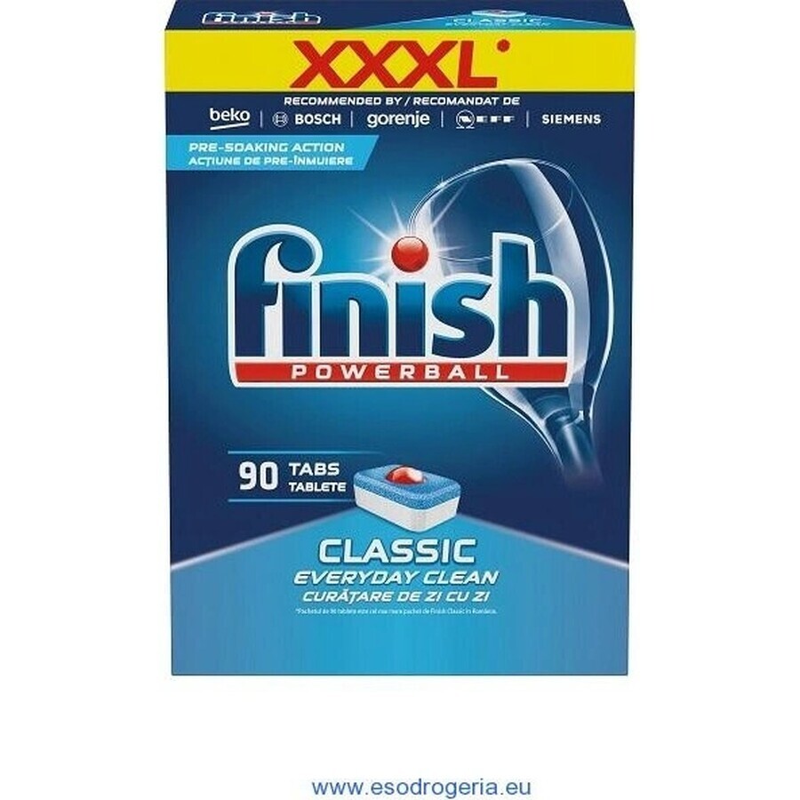 Finish-tabbladen Classic Regular 1×90 stuks, tabbladen voor de vaatwasser