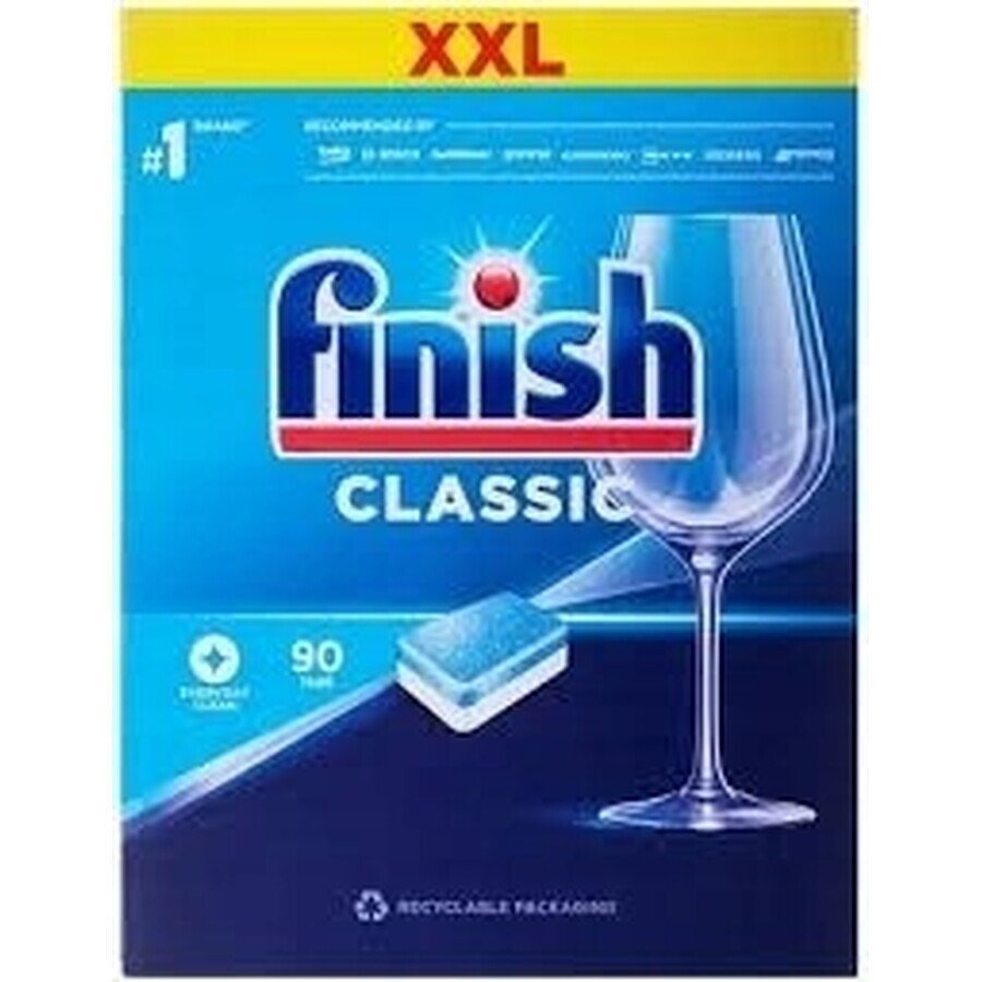 Finish-tabbladen Classic Regular 1×90 stuks, tabbladen voor de vaatwasser