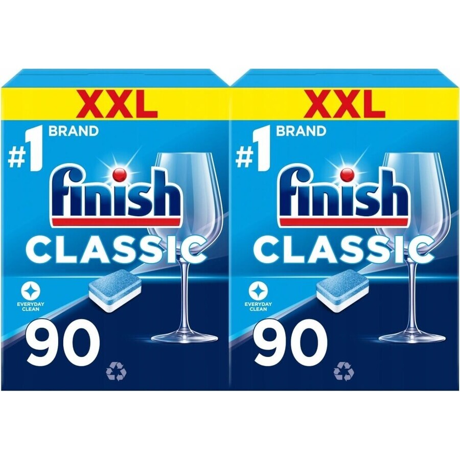 Finish-tabbladen Classic Regular 1×90 stuks, tabbladen voor de vaatwasser