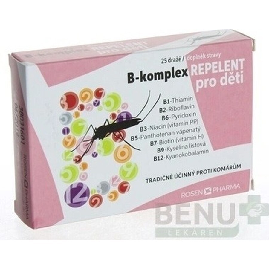 ROSEN PHARMA B-KOMPLEX B-KOMPLEX REPELLENT 1×25 tbl, Repellent in Tablettenform