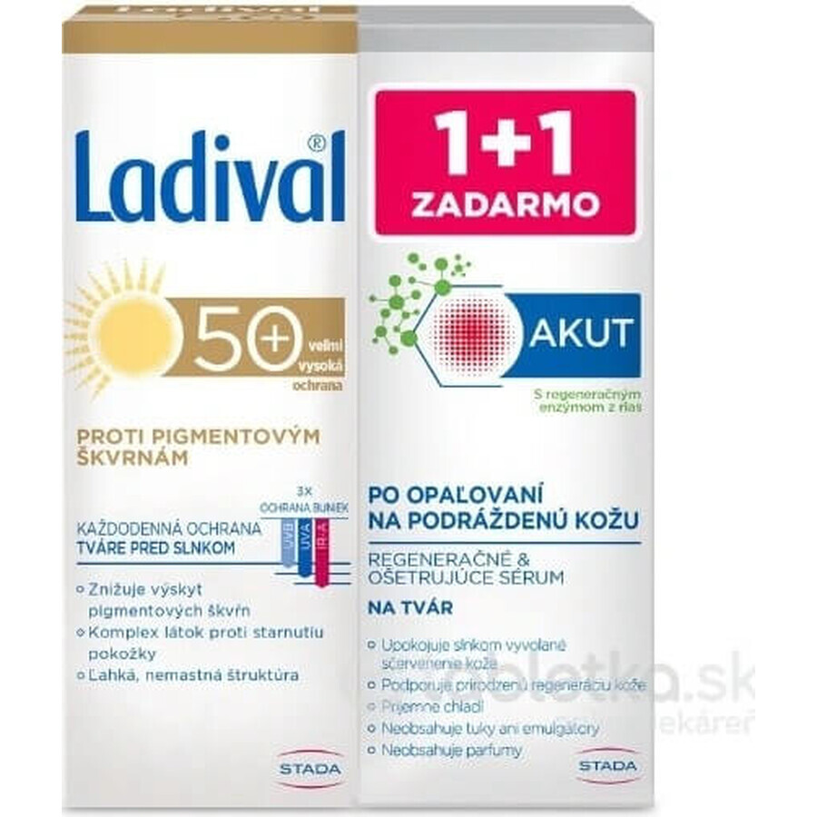 LADIVAL Akut Ser de față 1×50 ml, ser de față după plajă