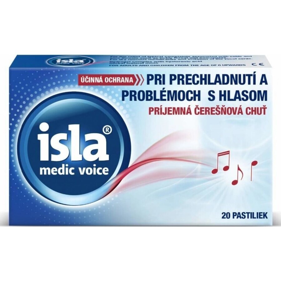 ISLA MEDIC voice 1x20 buc, pastile cu aromă de cireșe