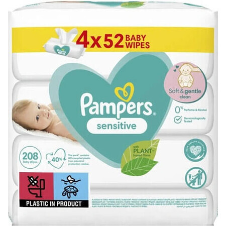 PAMPERS HARMONIE PROTECT&CARE WIPES 396KS 1×396 buc, șervețele umede