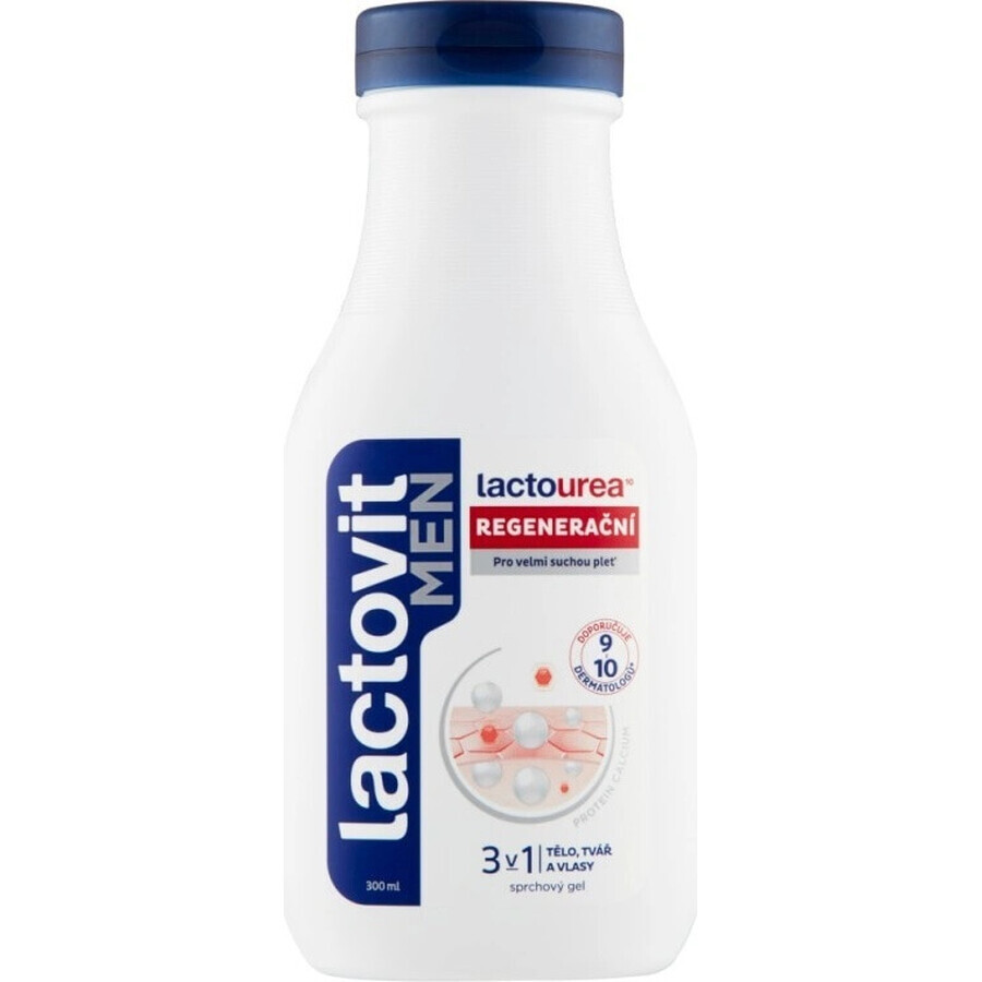 Lactovit MEN Lactourea Gel de Ducha Regenerador 3 en 1 1x300 ml