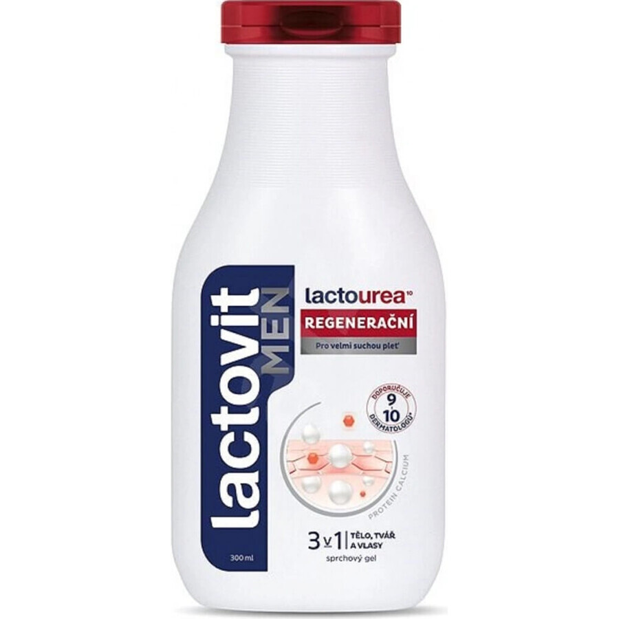 Lactovit MEN Lactourea Gel de Ducha Regenerador 3 en 1 1x300 ml