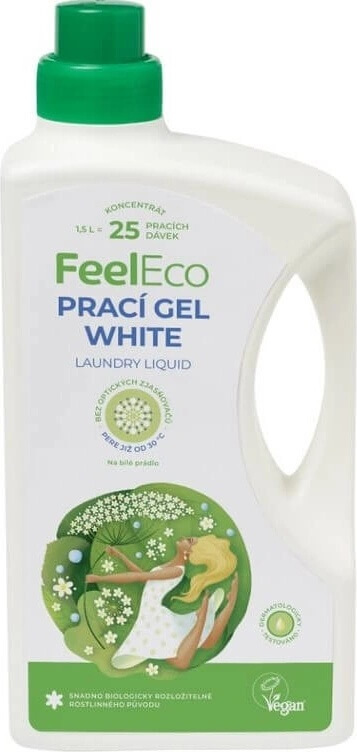 Feel Eco Gel de rufe alb 1×1500 ml, pentru rufe albe