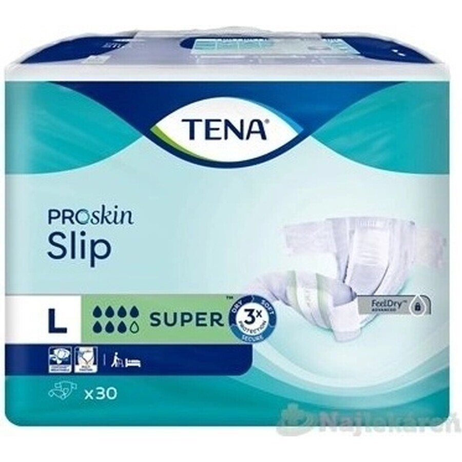 TENA Super L Briefs 1×30 pcs, diaper pants