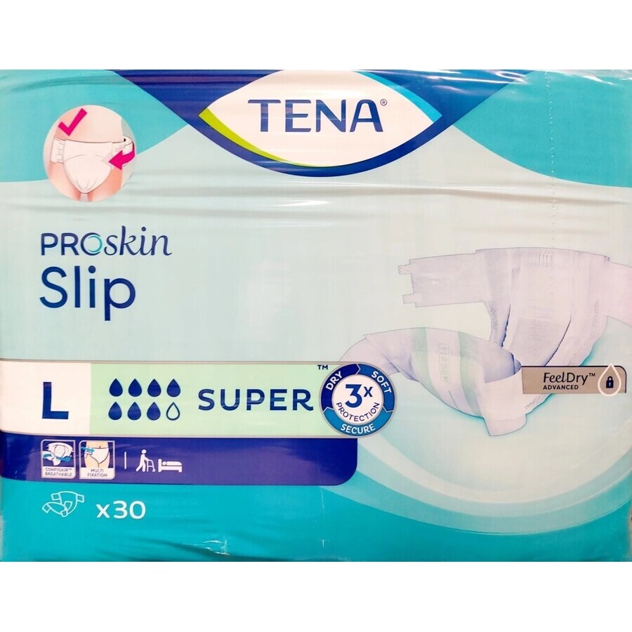 TENA Super L Briefs 1×30 pcs, diaper pants