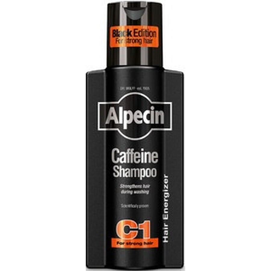 ALPECIN Energizer Coffein Shampoo C1 Black Edition 1×375 ml, șampon