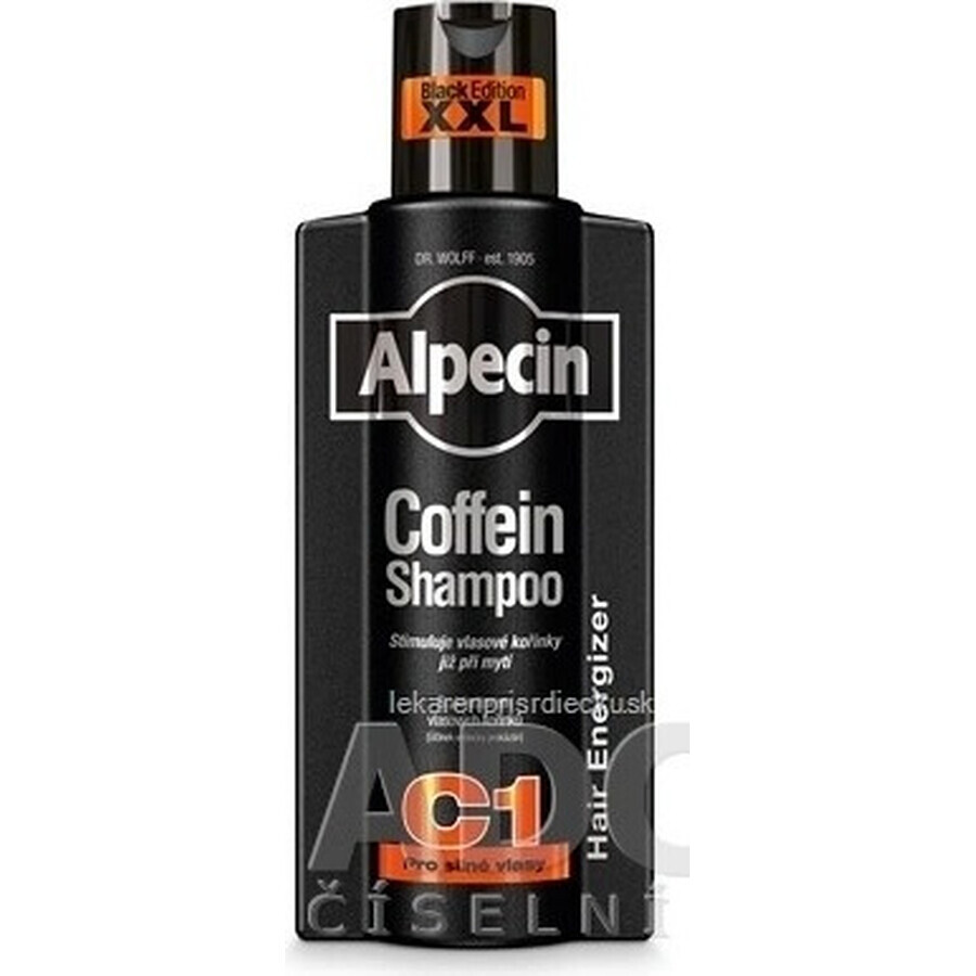 ALPECIN Energizer Coffein Shampoo C1 Black Edition 1×375 ml, șampon