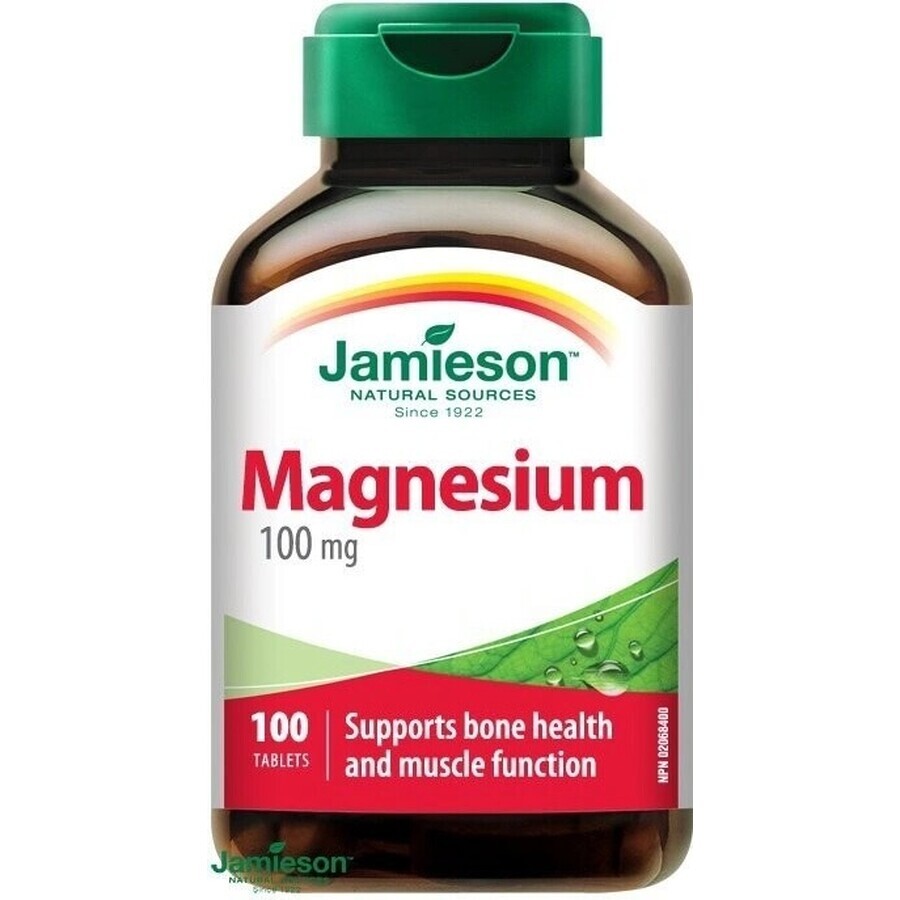 JAMIESON MAGNESIO 100 mg 1×100 tbl, magnesio