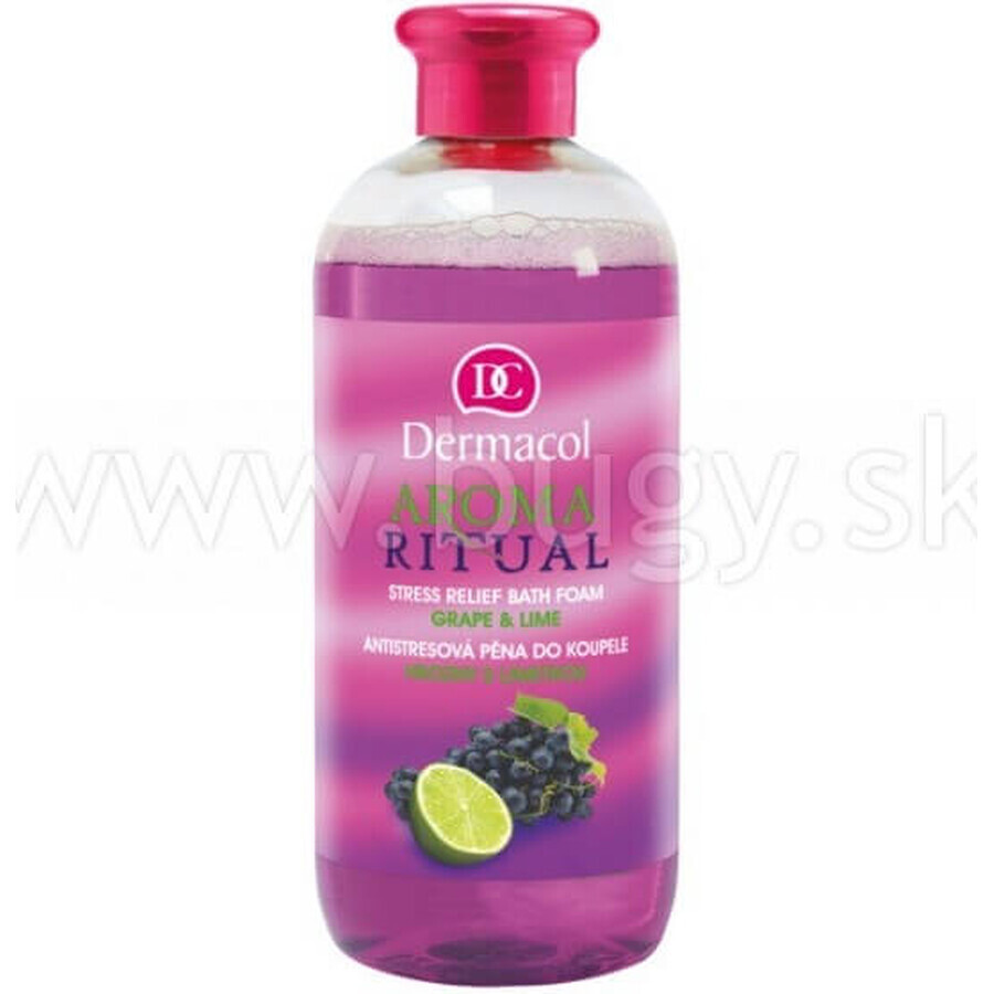 Dermacol Aroma Ritual Bain Moussant Raisin et Citron Vert 1×500 ml, bain moussant