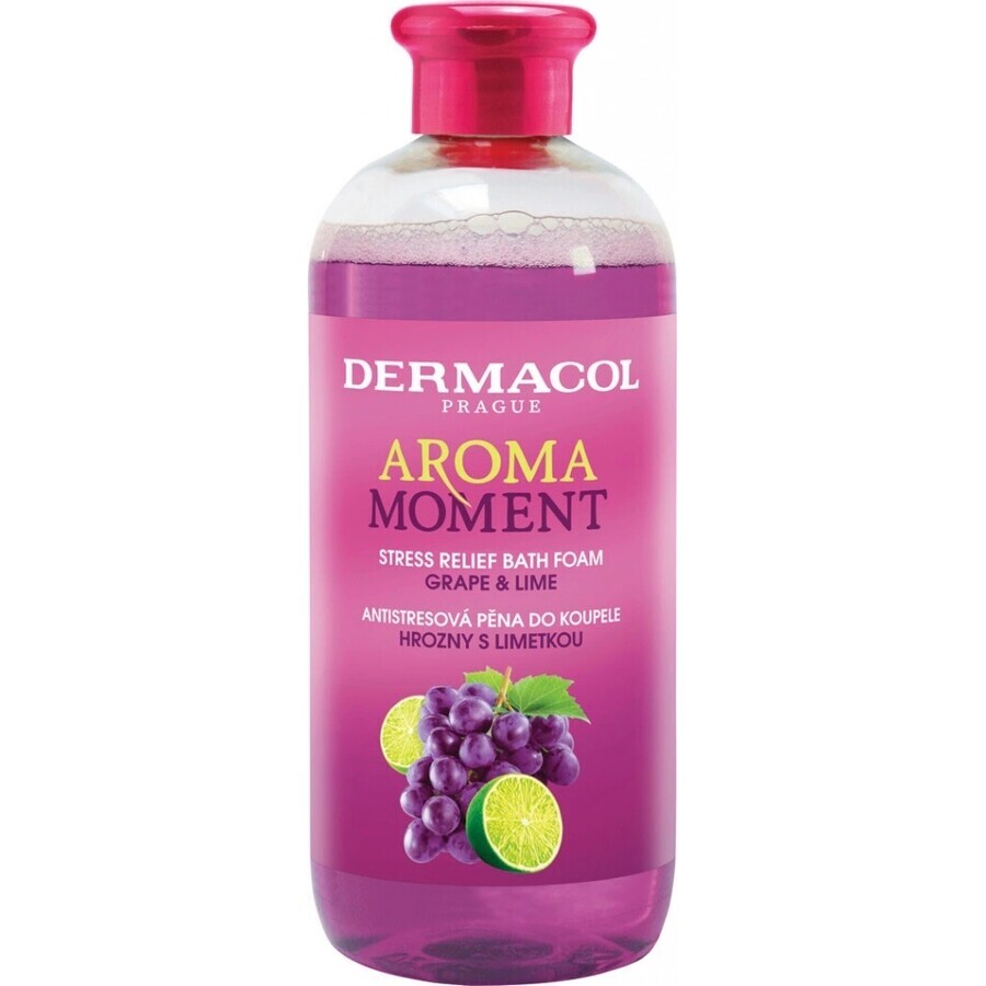 Dermacol Aroma Ritual Bain Moussant Raisin et Citron Vert 1×500 ml, bain moussant