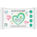 ATTITUDE Salviette umidificate non profumate 1×72 pezzi, salviette umidificate