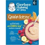 Gerber Natural Milk Porridge Wheat-Oat 1×220 g, raspberry and banana (from 6 months)