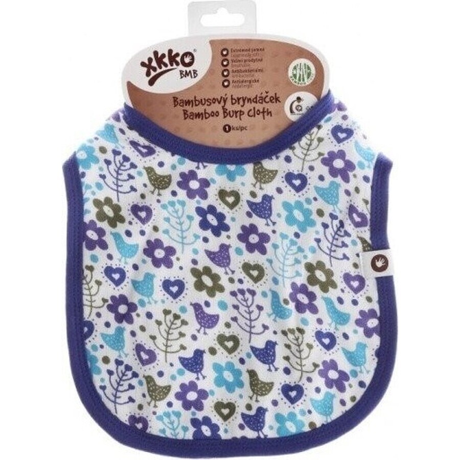 XKKO Bamboo bib Flowers&Birds Boys (cu PUL) 1×1 buc