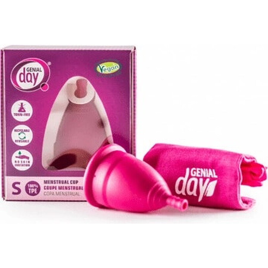 Copa menstrual Genial Day, talla S 1×1 ud, copa menstrual