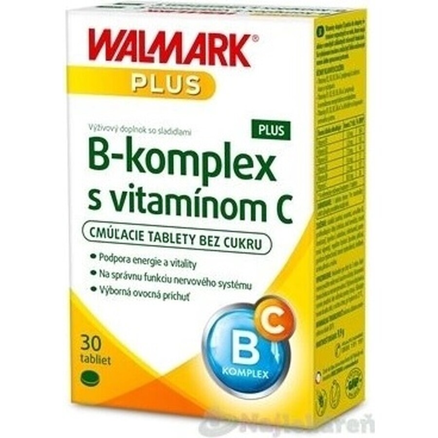 WALMARK B-complex PLUS cu vitamina C tbl (ambalaj inovator 2018) 1x30 buc