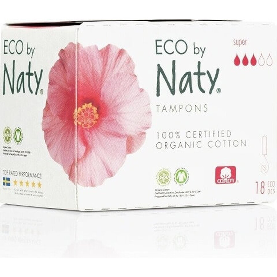 ECO BY NATY Tampons for women (18 pcs) - super 1×18 pcs