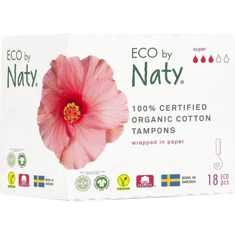 ECO BY NATY Tampons for women (18 pcs) - super 1×18 pcs