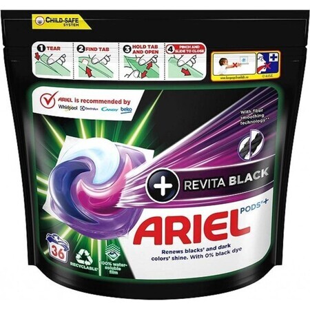 Ariel All-in-1 PODS Revita Revita All-in-1 PODS Revita Schwarz, Waschgel-Kapseln, 36 Waschgänge 1×36Stück, Waschgel-Kapseln