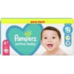 Pampers Active Baby Baby MP S4+ 1×54 pcs, taille S4+, couches pour bébés