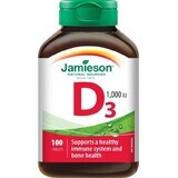 JAMIESON VITAMINA D3 1000 UI 1×100 tbl, complemento alimenticio