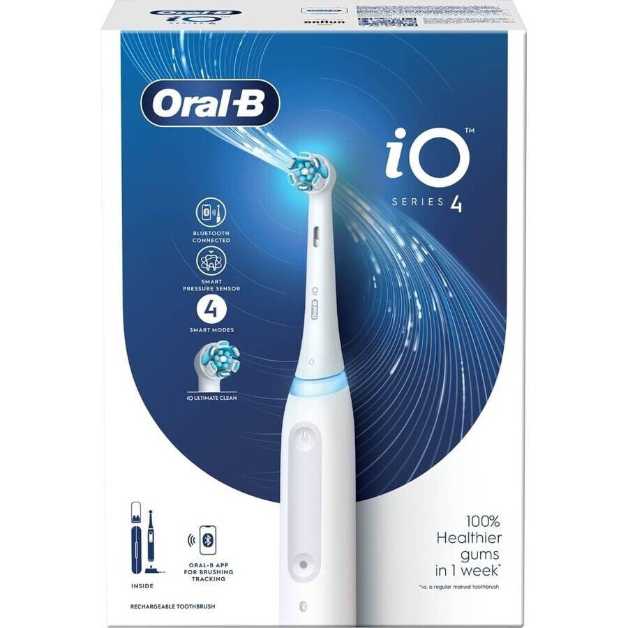 Spazzolino elettrico Oral B iO iO Series 4 White 1×1, spazzolino elettrico