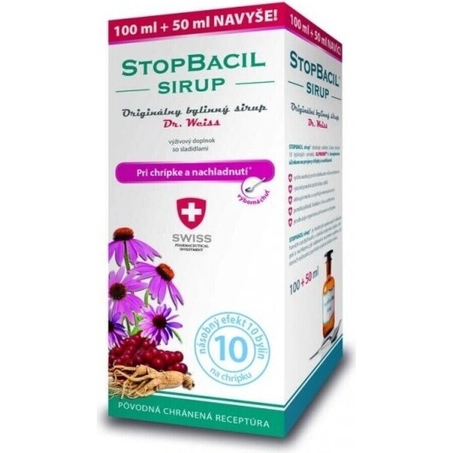 STOPBACIL Sirop medical Dr. Weiss 1×150 ml, sirop de tuse