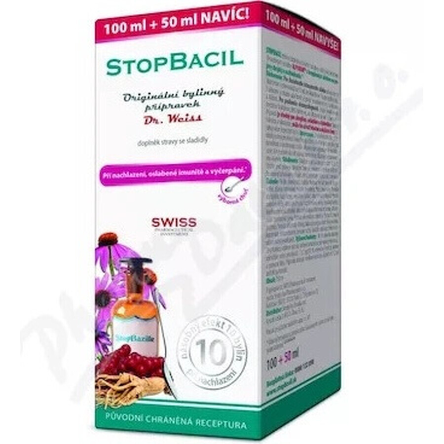 STOPBACIL Sirop medical Dr. Weiss 1×150 ml, sirop de tuse