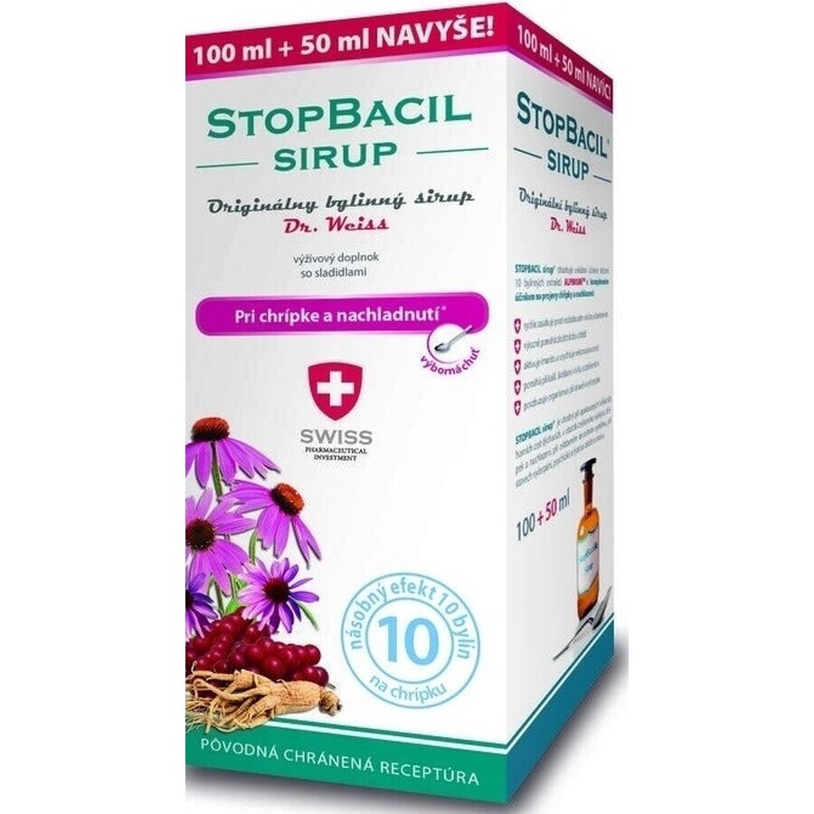 STOPBACIL Sirop medical Dr. Weiss 1×150 ml, sirop de tuse