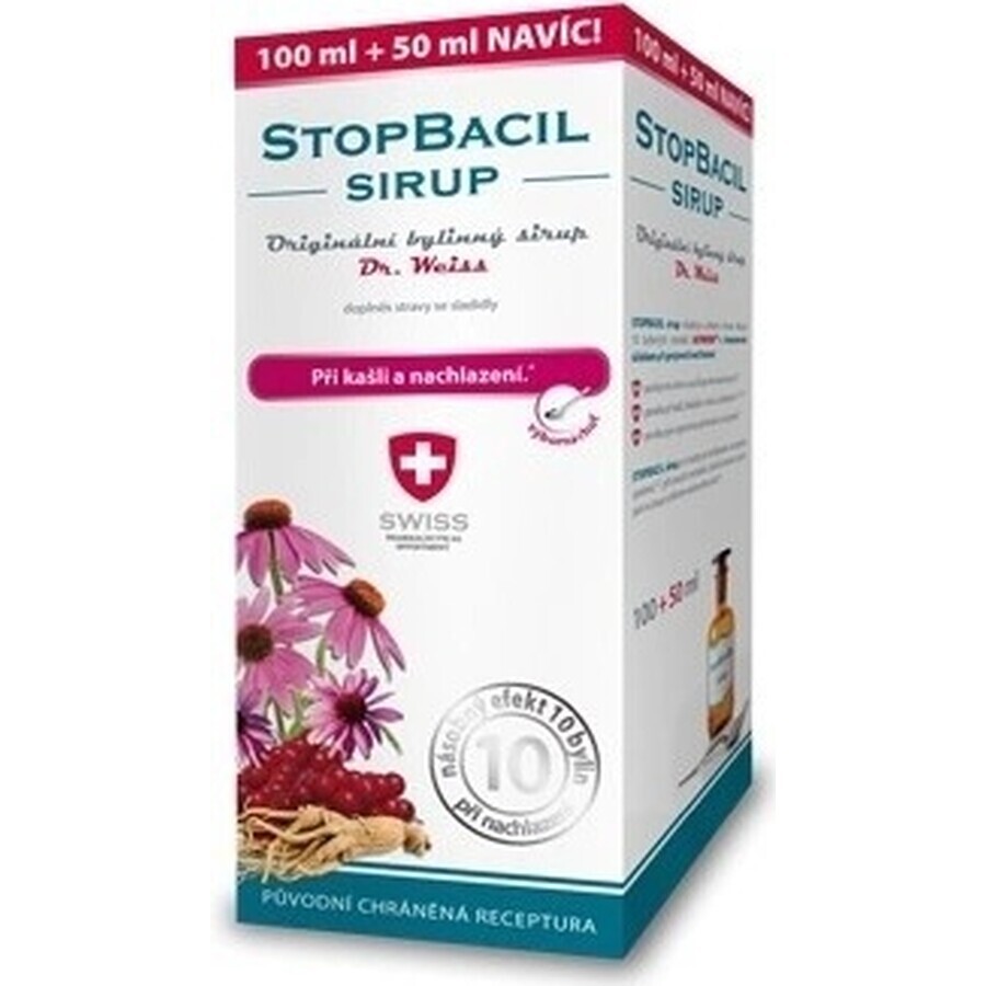 STOPBACIL Sirop medical Dr. Weiss 1×150 ml, sirop de tuse