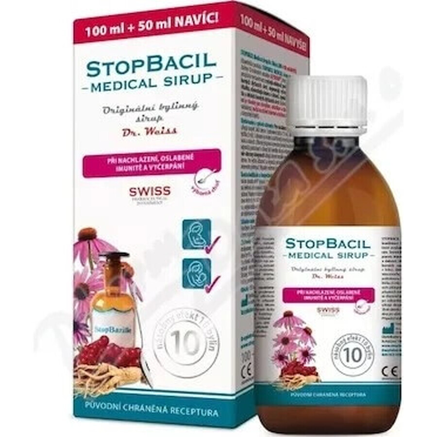 STOPBACIL Sirop medical Dr. Weiss 1×150 ml, sirop de tuse