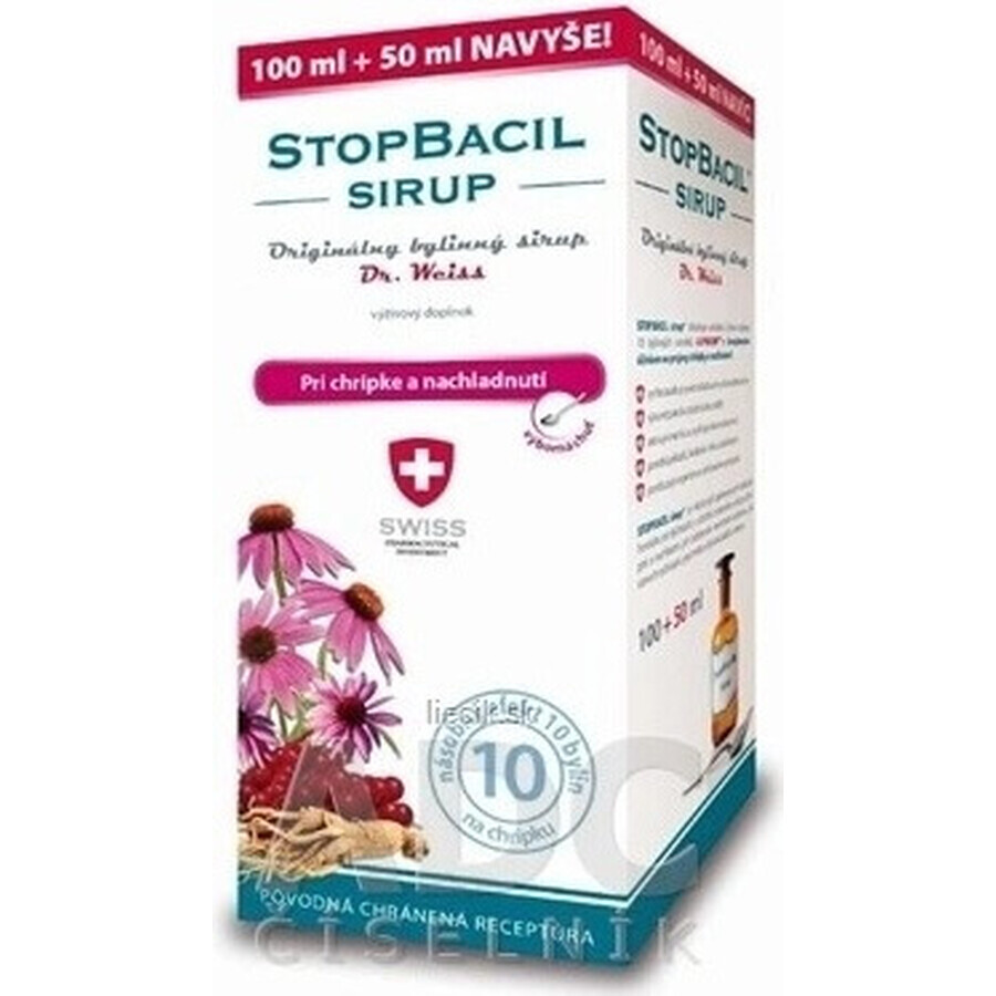 STOPBACIL Sirop medical Dr. Weiss 1×150 ml, sirop de tuse