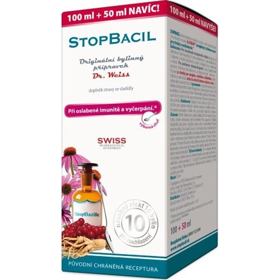 STOPBACIL Sirop medical Dr. Weiss 1×150 ml, sirop de tuse