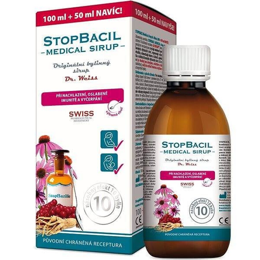 STOPBACIL Sirop medical Dr. Weiss 1×150 ml, sirop de tuse