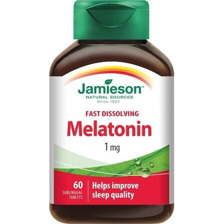 JAMIESON MELATONIN 1 MG 1×60 piezas, complemento alimenticio