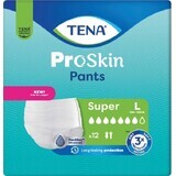 TENA PANTS SUPER LARGE 1×12 stuks, elastische absorptieslip, absorptie 2010 ml, heupomvang 100-135 cm