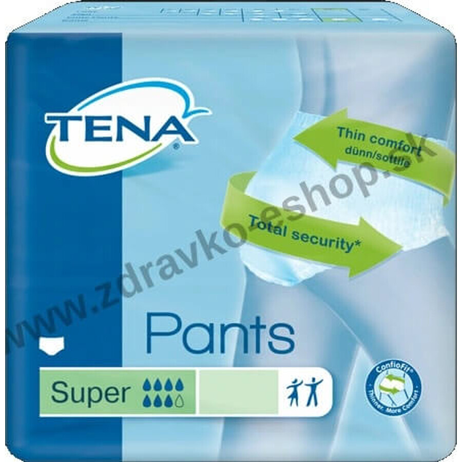 TENA PANTS SUPER LARGE 1×12 pezzi, slip assorbenti elasticizzati, assorbimento 2010 ml, circonferenza fianchi 100-135 cm