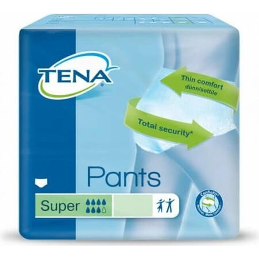 TENA PANTS SUPER LARGE 1×12 pezzi, slip assorbenti elasticizzati, assorbimento 2010 ml, circonferenza fianchi 100-135 cm