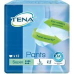 TENA PANTS SUPER LARGE 1×12 pezzi, slip assorbenti elasticizzati, assorbimento 2010 ml, circonferenza fianchi 100-135 cm