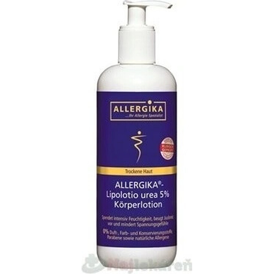 ALLERGIKA Lipolotio urea 5% 1×200 ml, crema para pieles atópicas