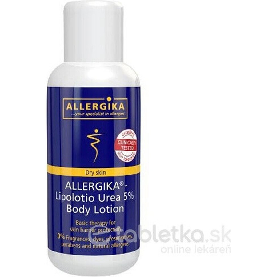 ALLERGIKA Lipolotio urea 5% 1×200 ml, crema para pieles atópicas