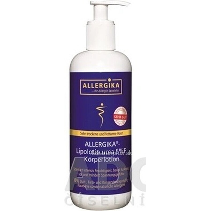 ALLERGIKA Lipolotio urea 5% 1×200 ml, crema para pieles atópicas