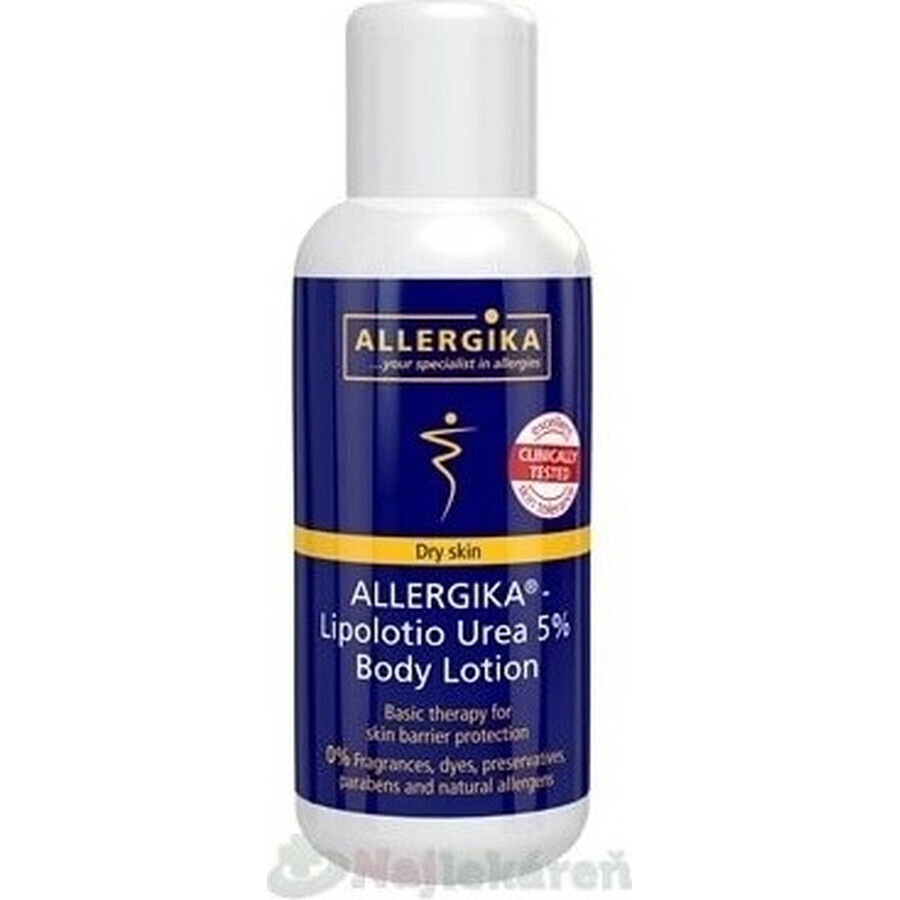 ALLERGIKA Lipolotio urea 5% 1×200 ml, crema para pieles atópicas