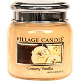 Village Candle Lumânare parfumată în sticlă - Creamy Vanilla - Înghețată de vanilie, medie 1×1 buc