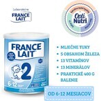 France Lait 2 formula di proseguimento da 6-12 mesi 1×400 g, latte artificiale da 6 mesi