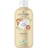 ATTITUDE Baby deja espuma de baño con sabor a zumo de pera 1×473 ml, jabón de manos espumoso para bebés