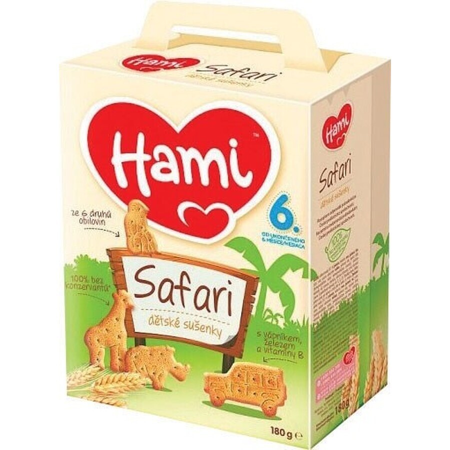 Galletas Hami Safari 1×180 g, a partir de 6 meses